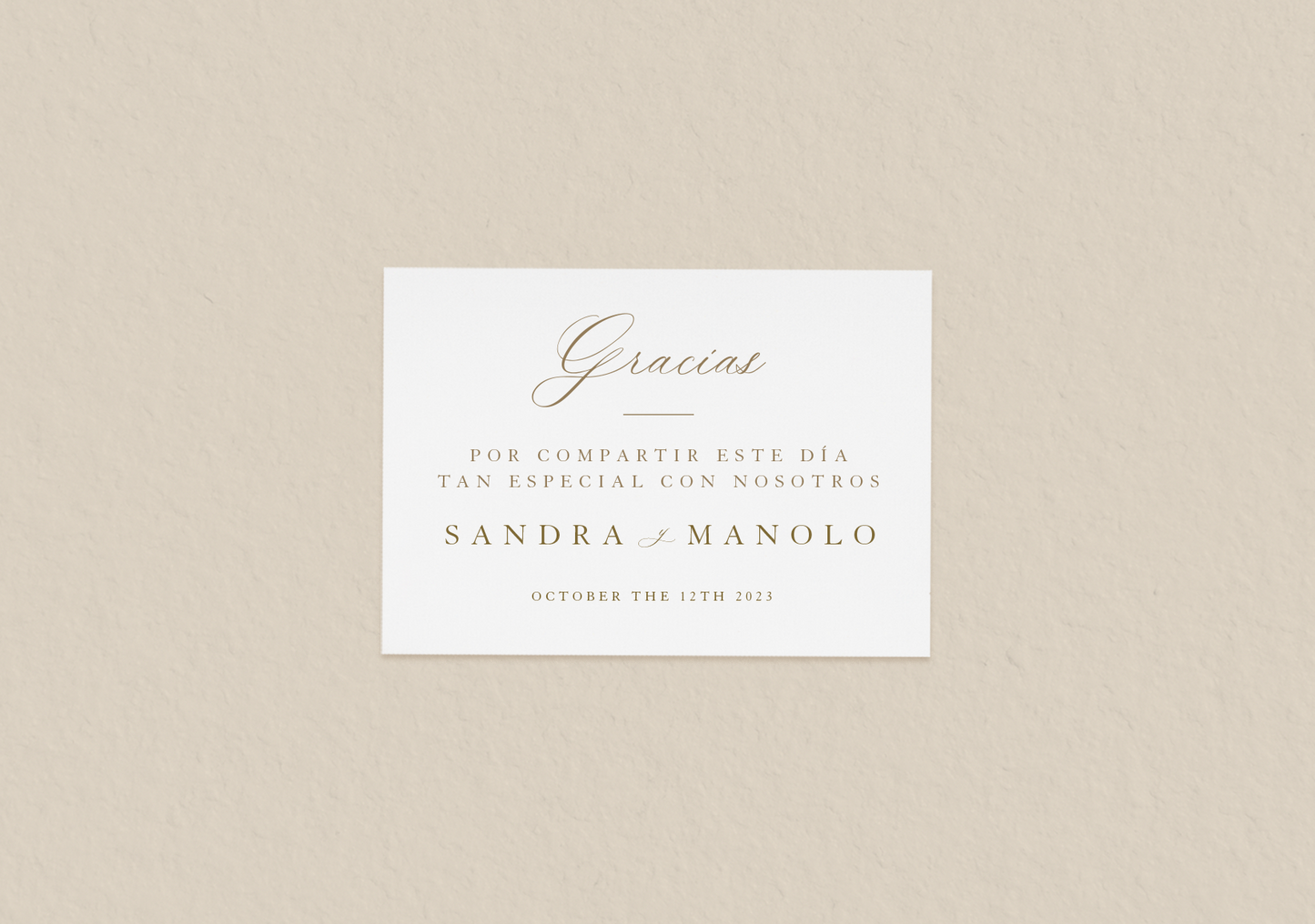 The Sandra Suite - Tarjeta de agradecimiento