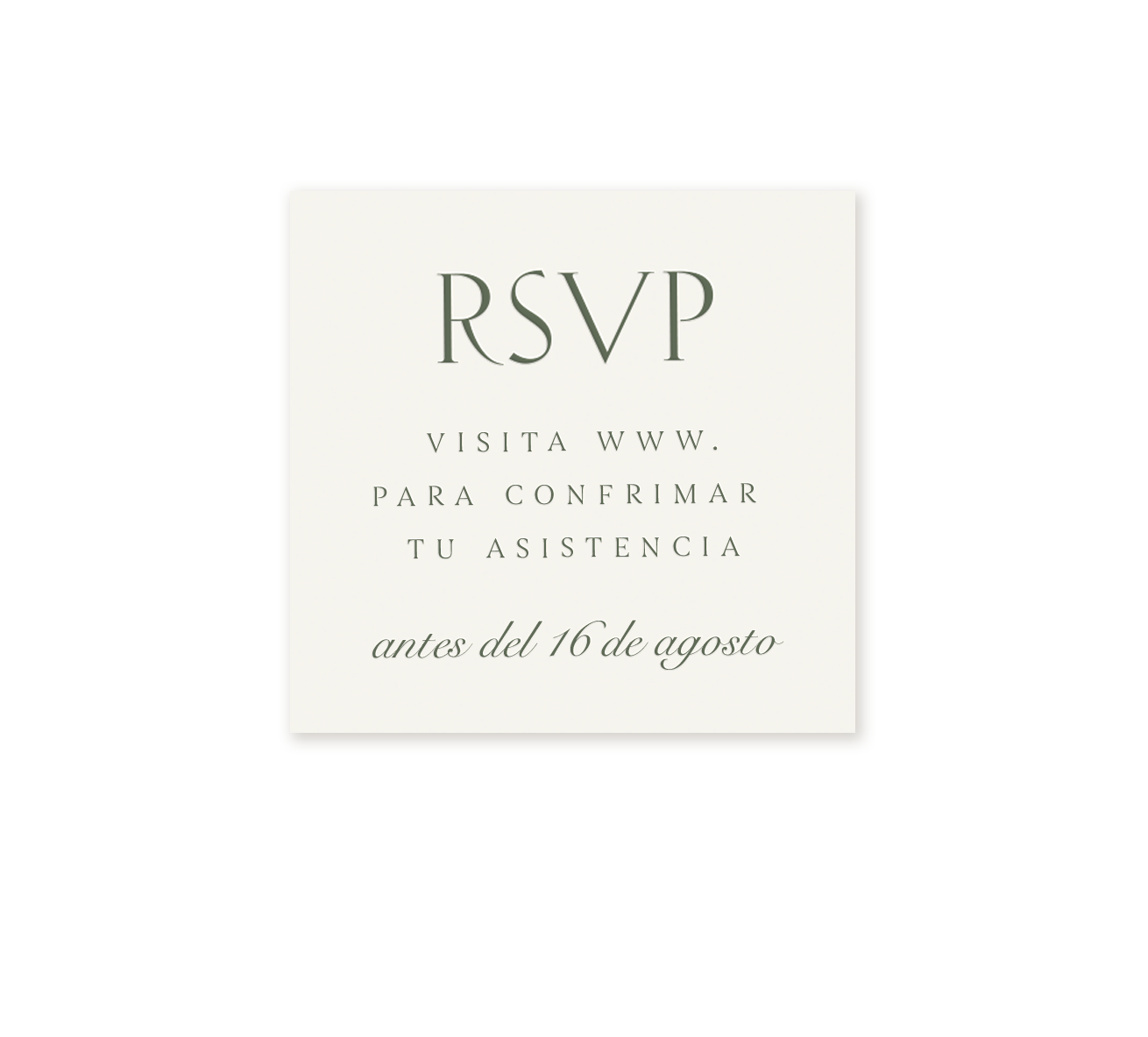 The Sandra Suite - Printed RSVP Card