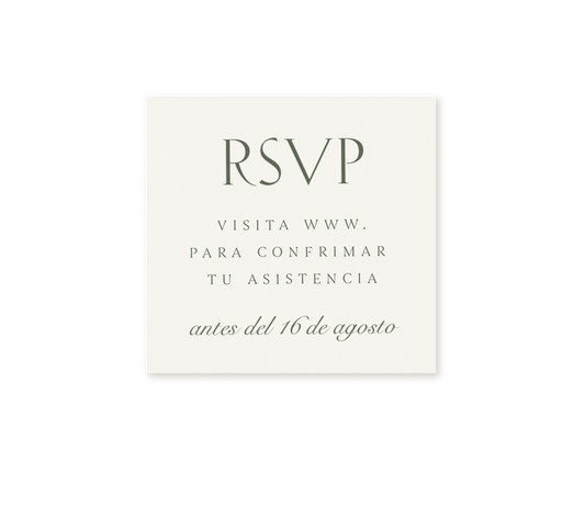 The Sandra Suite - Printed RSVP Card