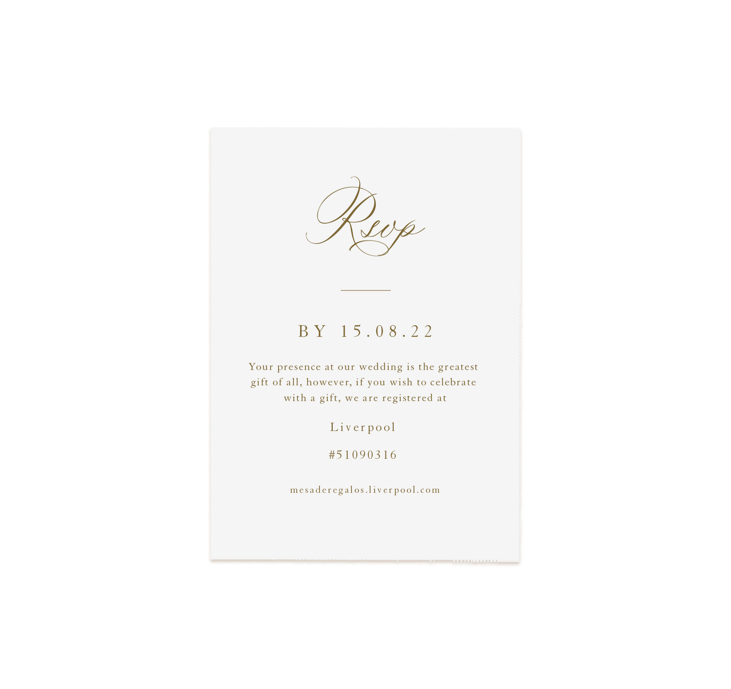 The Sandra Suite - RSVP Card impresa