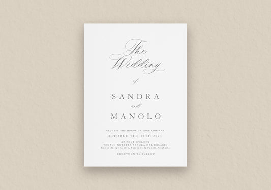 The Sandra Suite - Invitación impresa