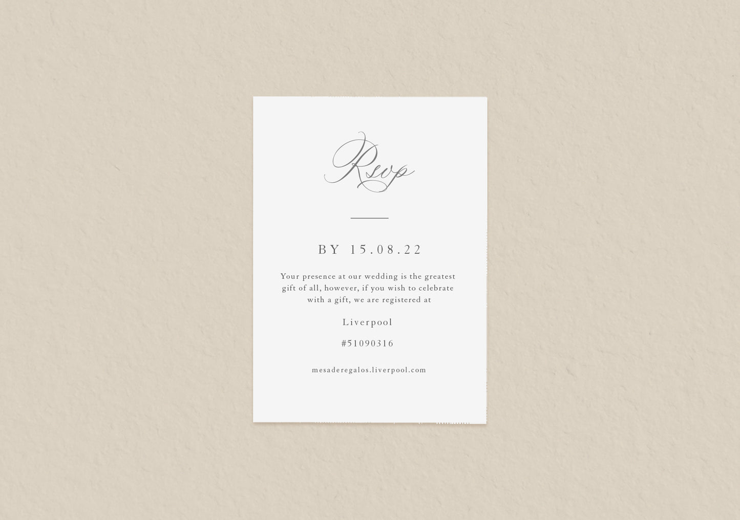 The Sandra Suite - RSVP Card impresa